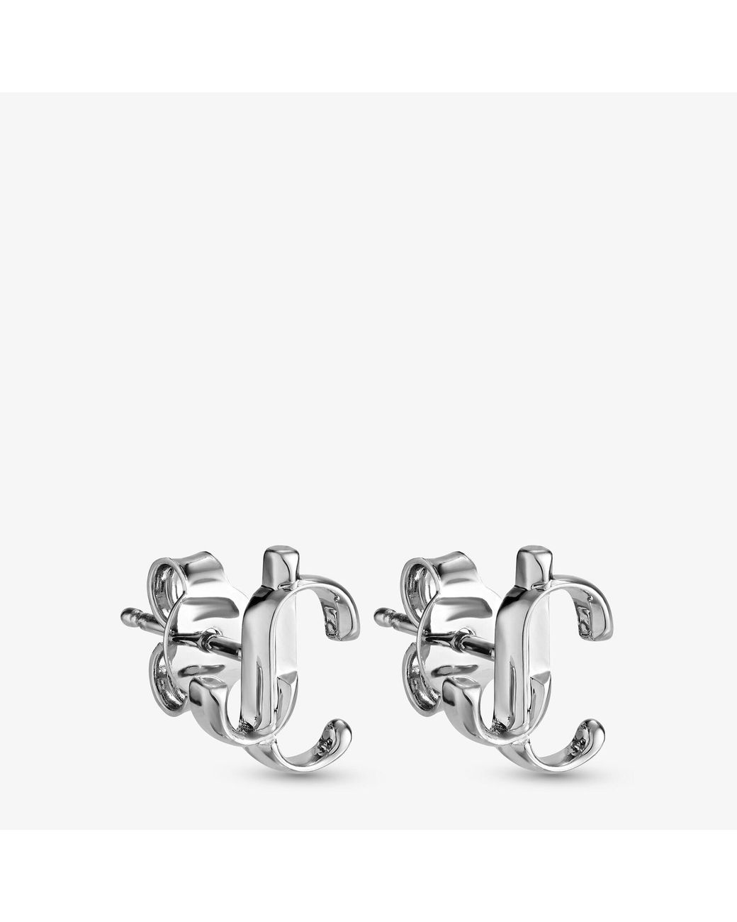 Jimmy Choo White Jc Mini Studs