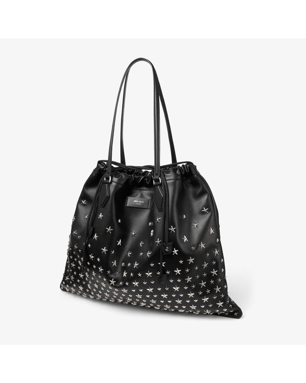 Jimmy Choo Black Drawstring Tote Medium