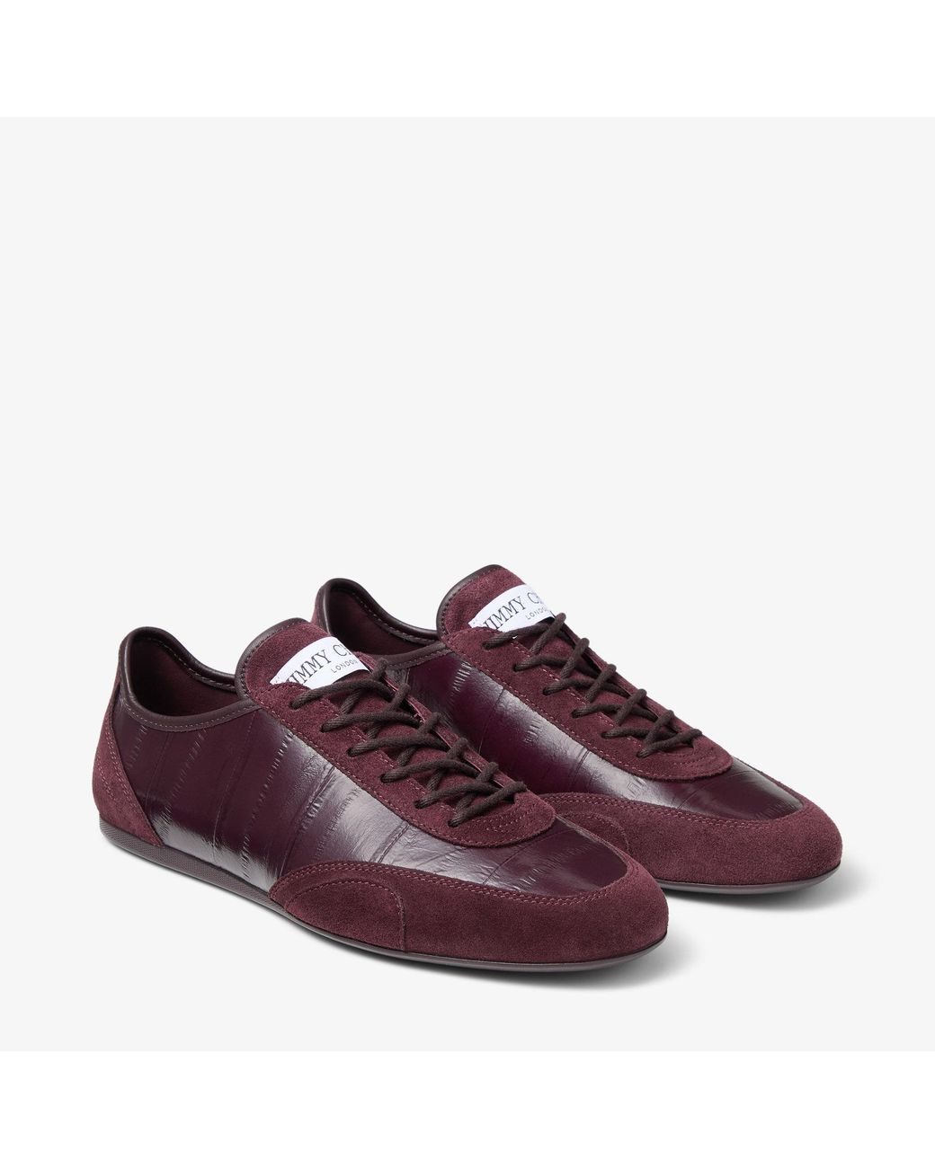 Jimmy Choo Purple Sunny F Leather-Suede Sneakers
