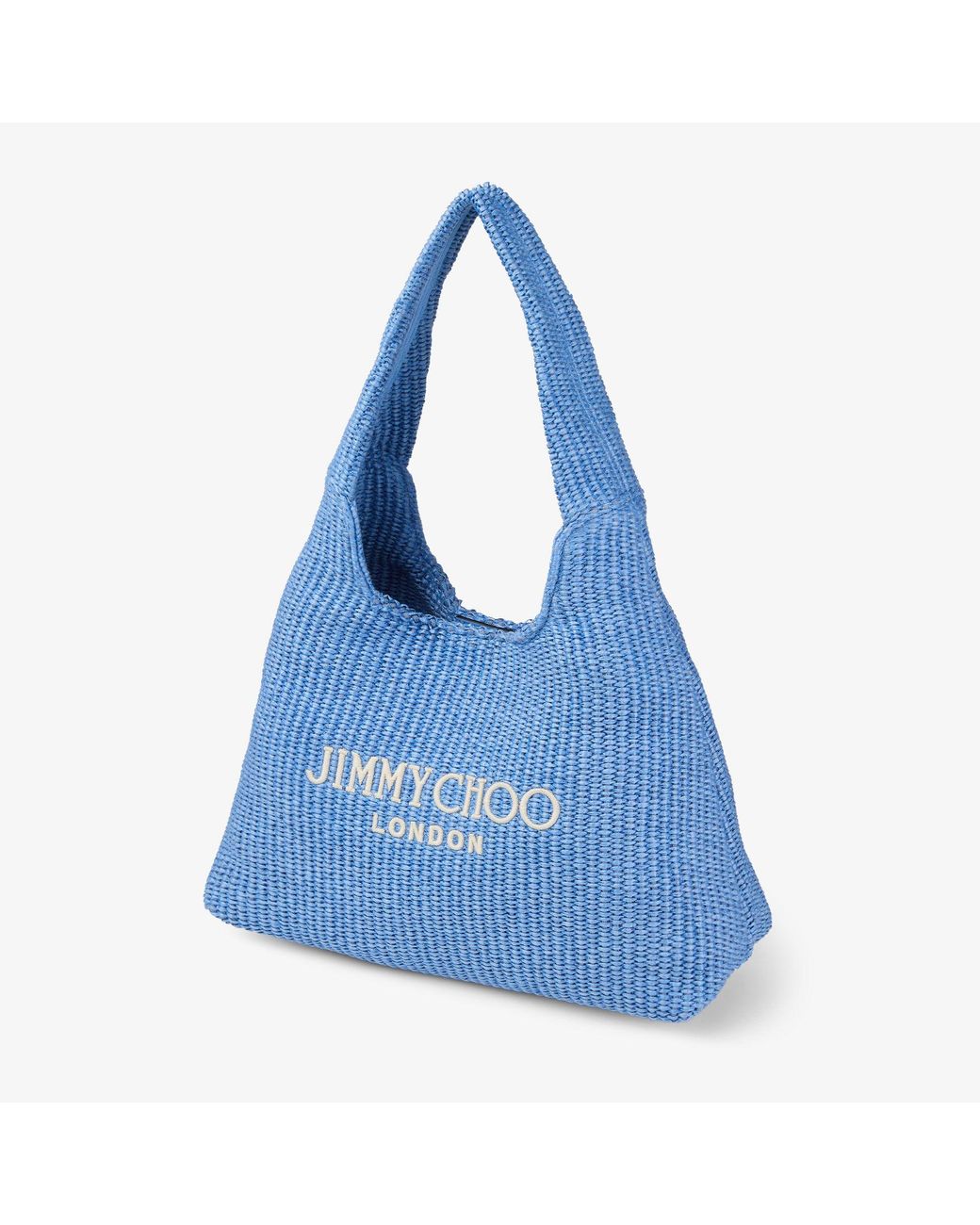 Jimmy Choo Blue Beach Diamond Hobo Large