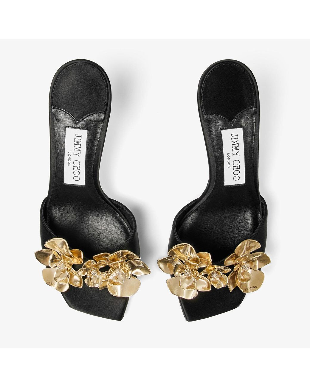 Jimmy Choo Black Skye 70 Zea Flower
