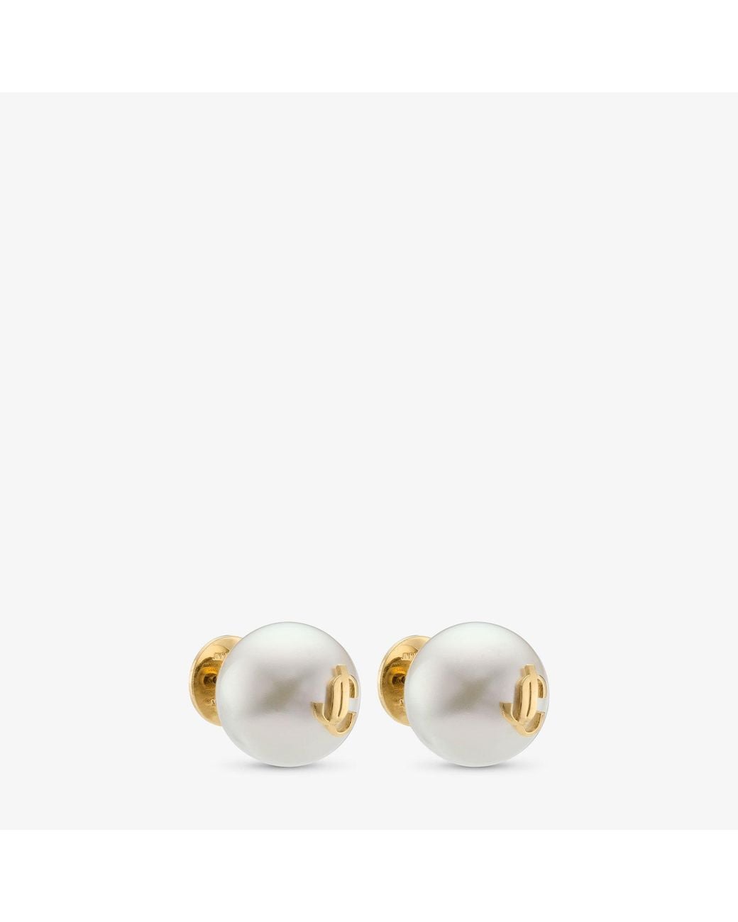 Jimmy Choo Metallic Maxi Pearl Studs