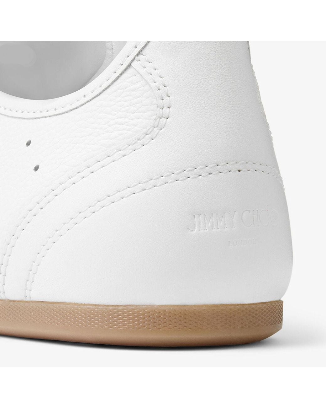 Jimmy Choo White Sunny M Leather Mix Low Top Trainers for men
