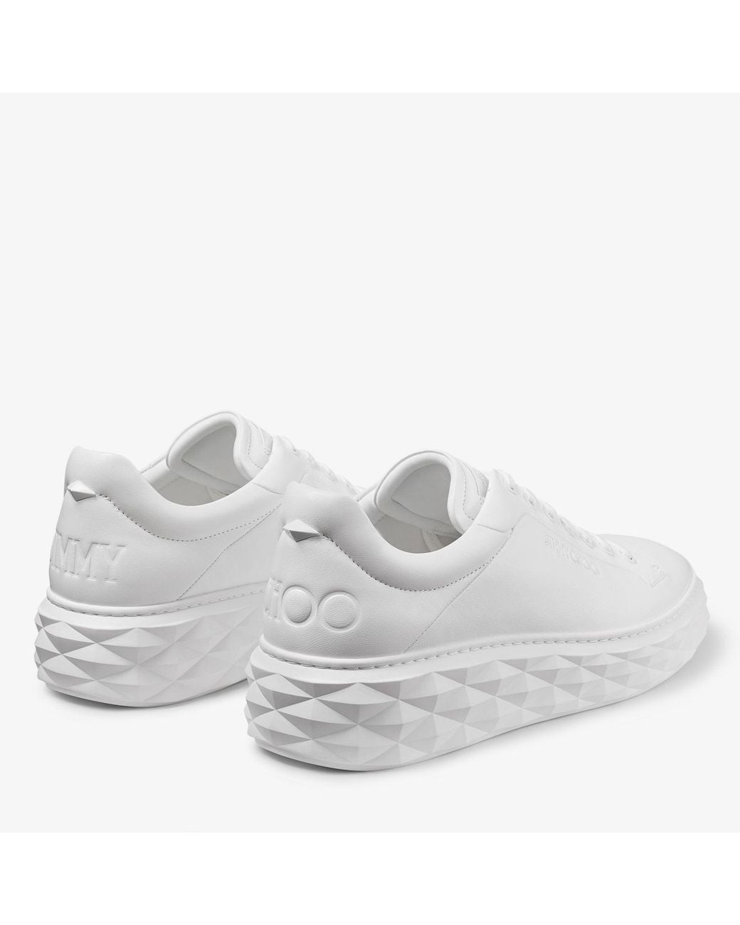 Jimmy Choo White Diamond Maxi Low-Top Sneakers for men