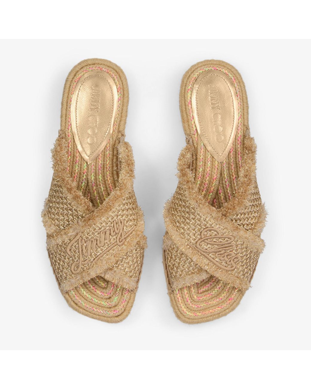 Jimmy Choo Natural Aciel Sandal Flat