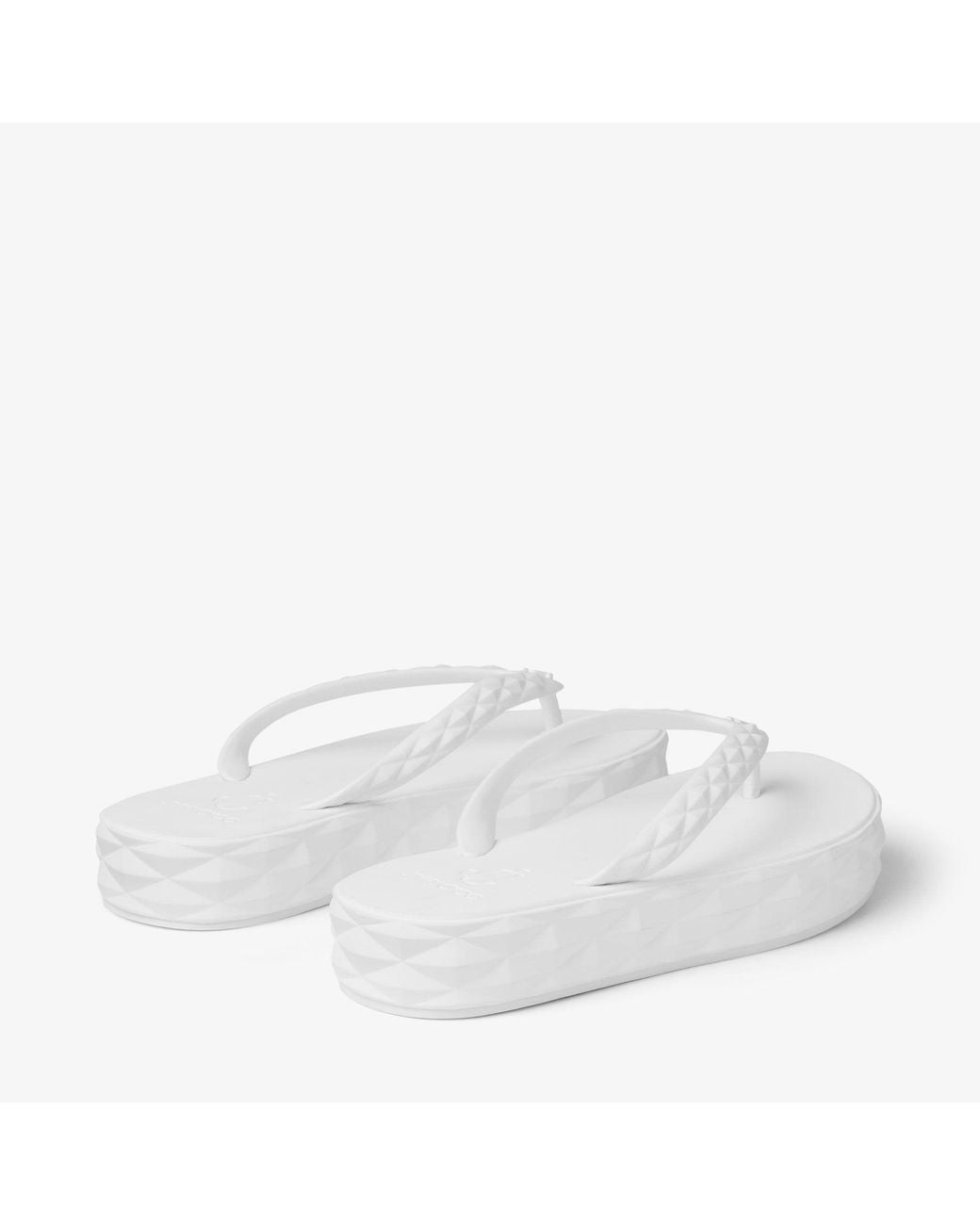 Jimmy Choo White Diamond Flip Flop