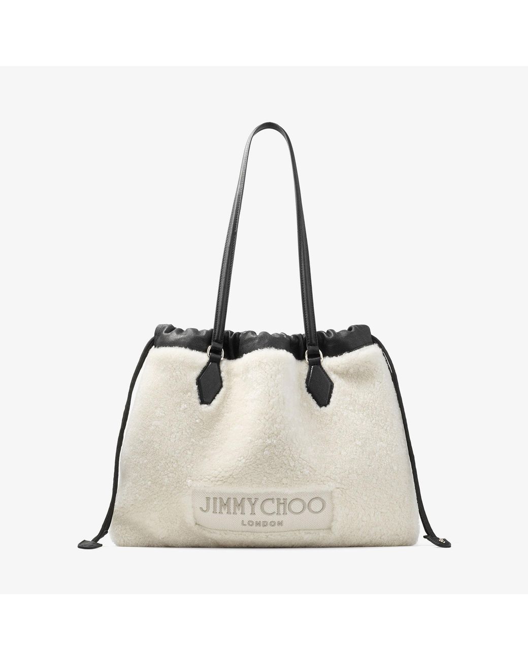 Jimmy Choo Natural Drawstring Tote Medium