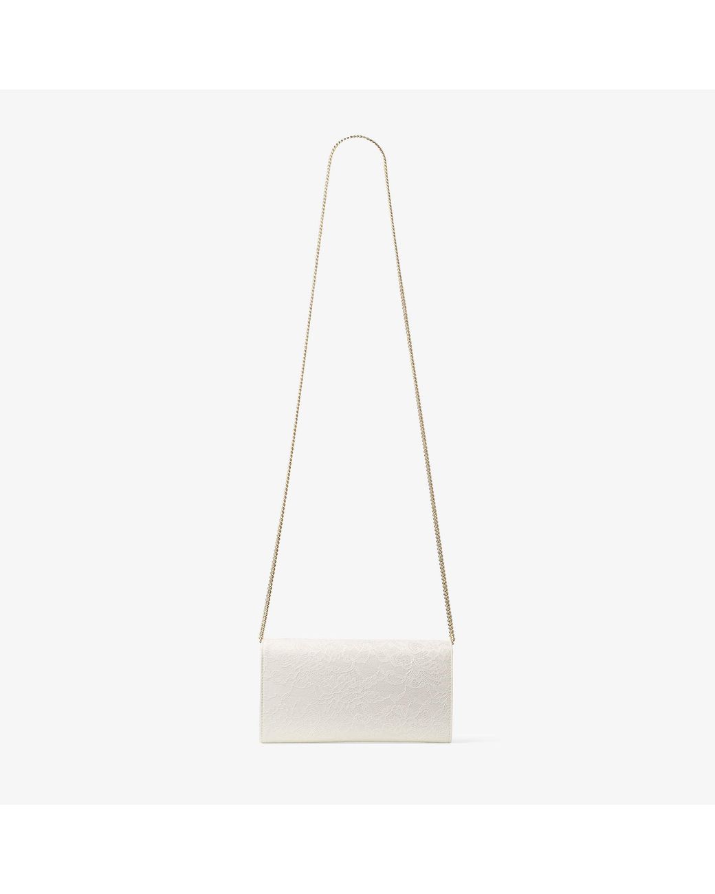 Jimmy Choo White Emmie Lace Clutch Bag