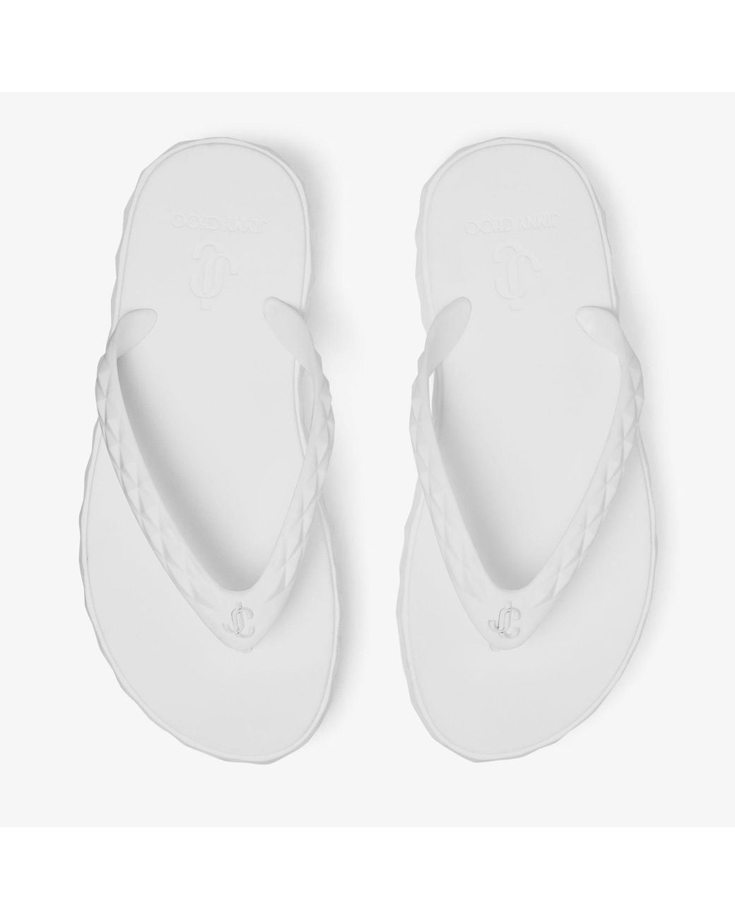 Jimmy Choo White Diamond Flip Flop