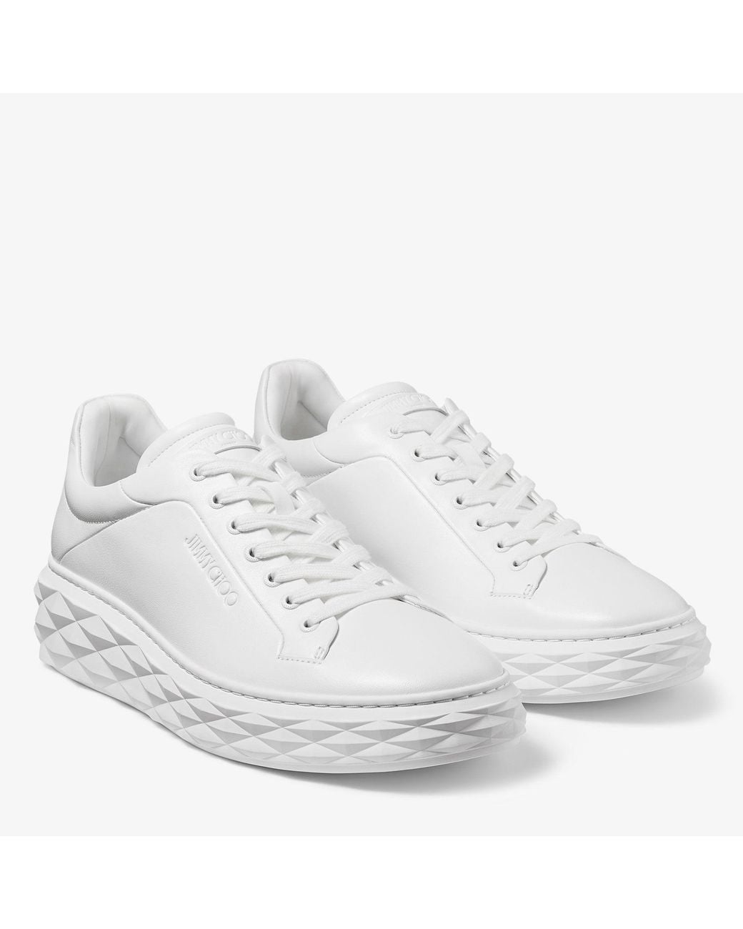 Jimmy Choo White Diamond Maxi Low-Top Sneakers for men