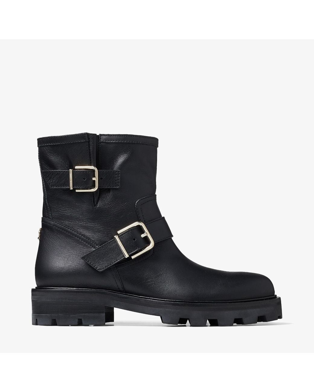 Jimmy Choo Black Youth Ii Biker Boots
