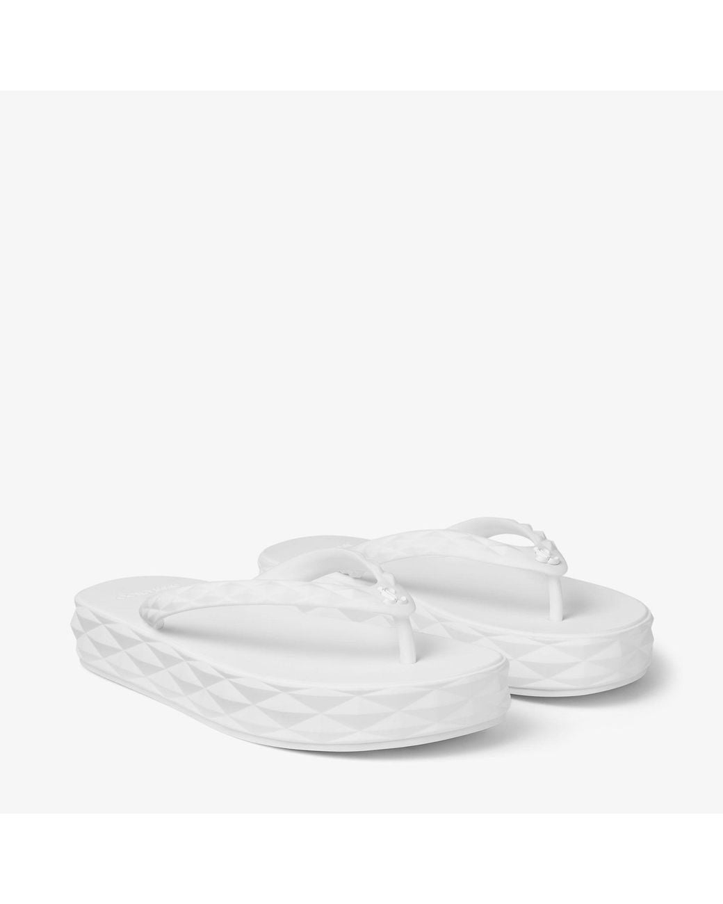 Jimmy Choo White Diamond Flip Flop