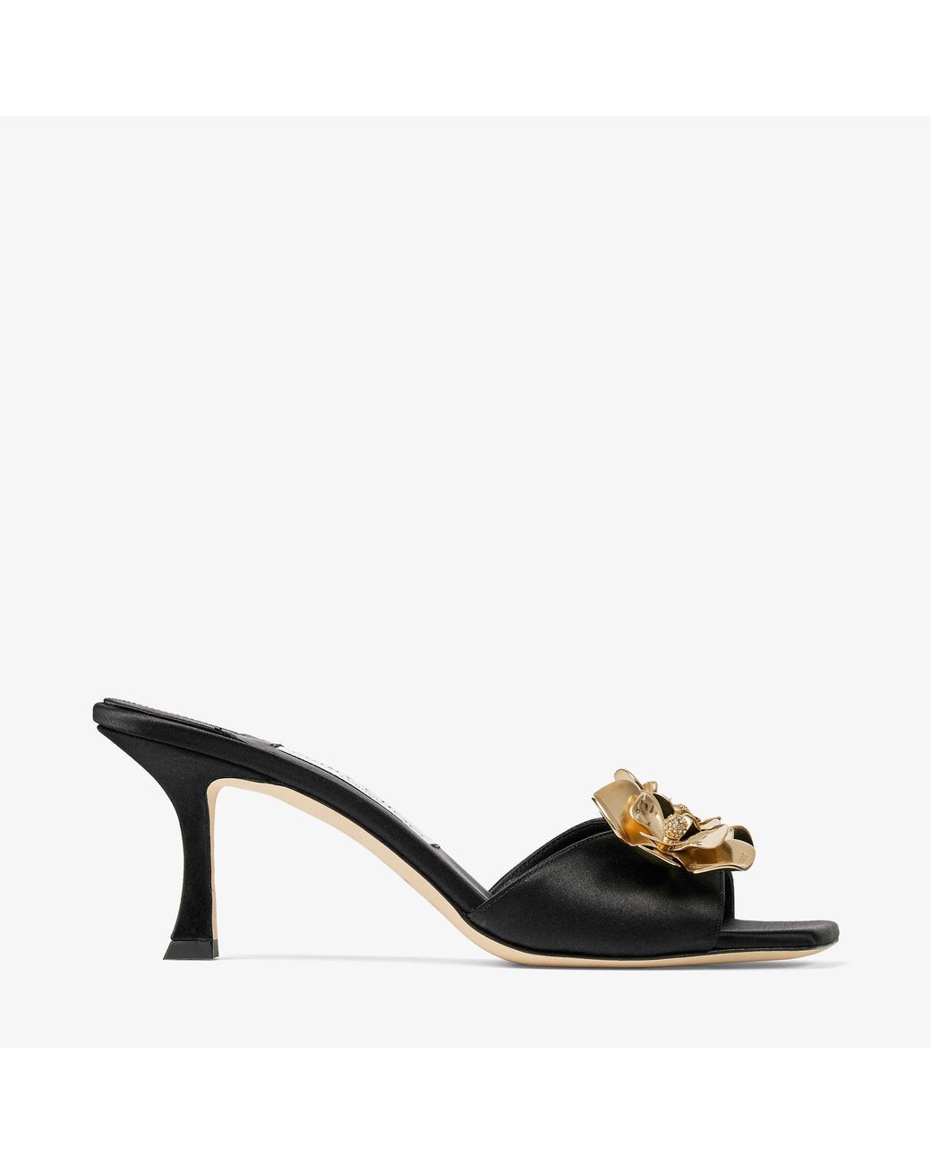 Jimmy Choo Black Skye 70 Zea Flower