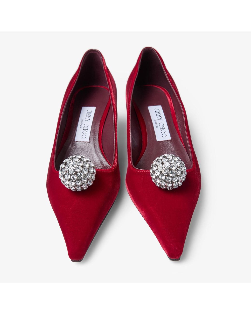【Jimmy Choo】Orb Pump 50 クリスタル ベルベット パンプス Orb Pump 50 | Black Velvet Pumps | JIMMY CHOO