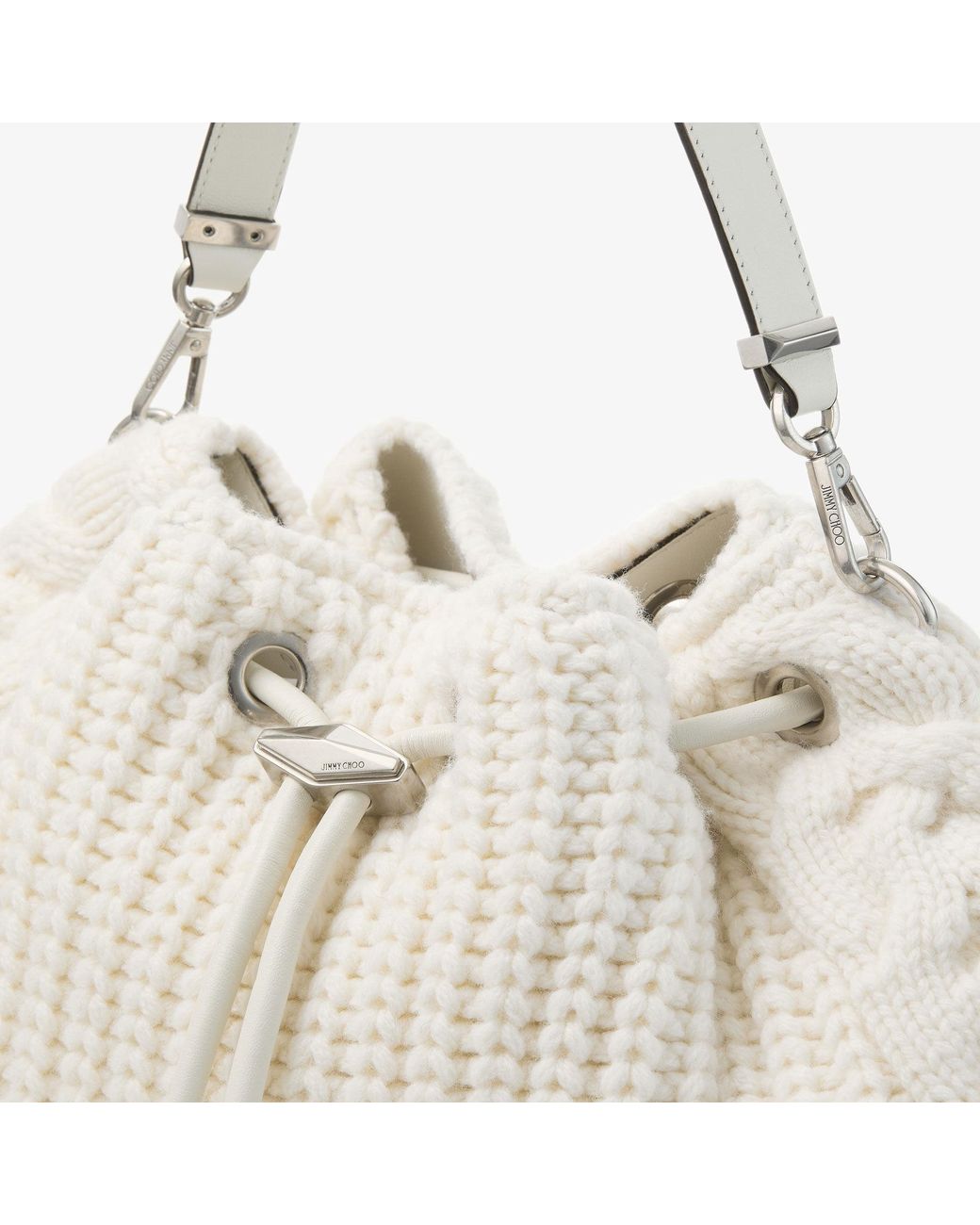 Jimmy Choo White Cinch Medium