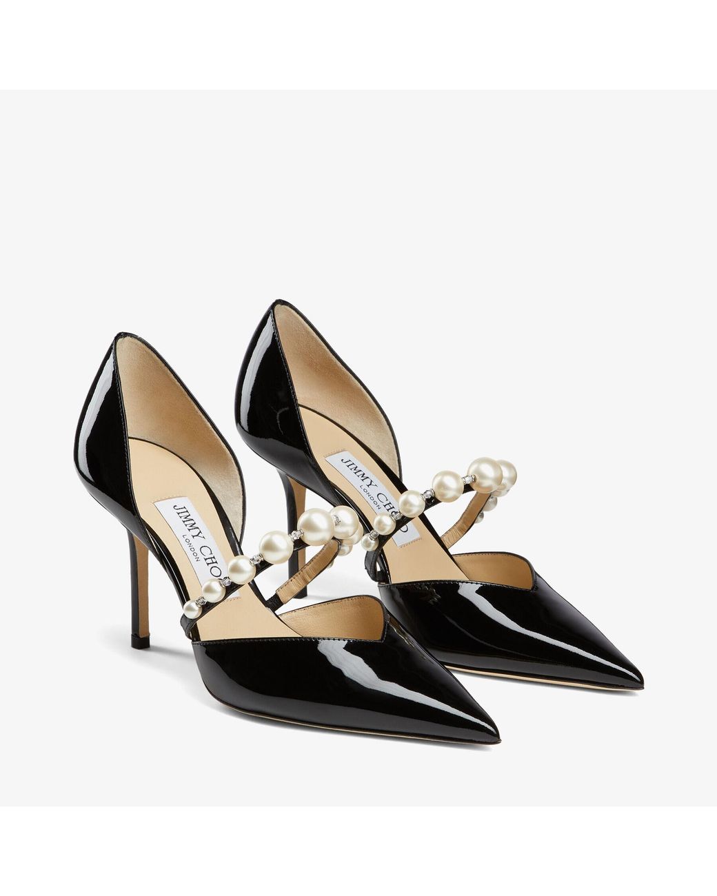 Jimmy Choo Black Aurelie 85 Patent Pump