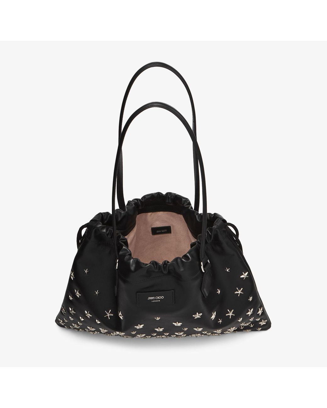 Jimmy Choo Black Drawstring Tote Medium