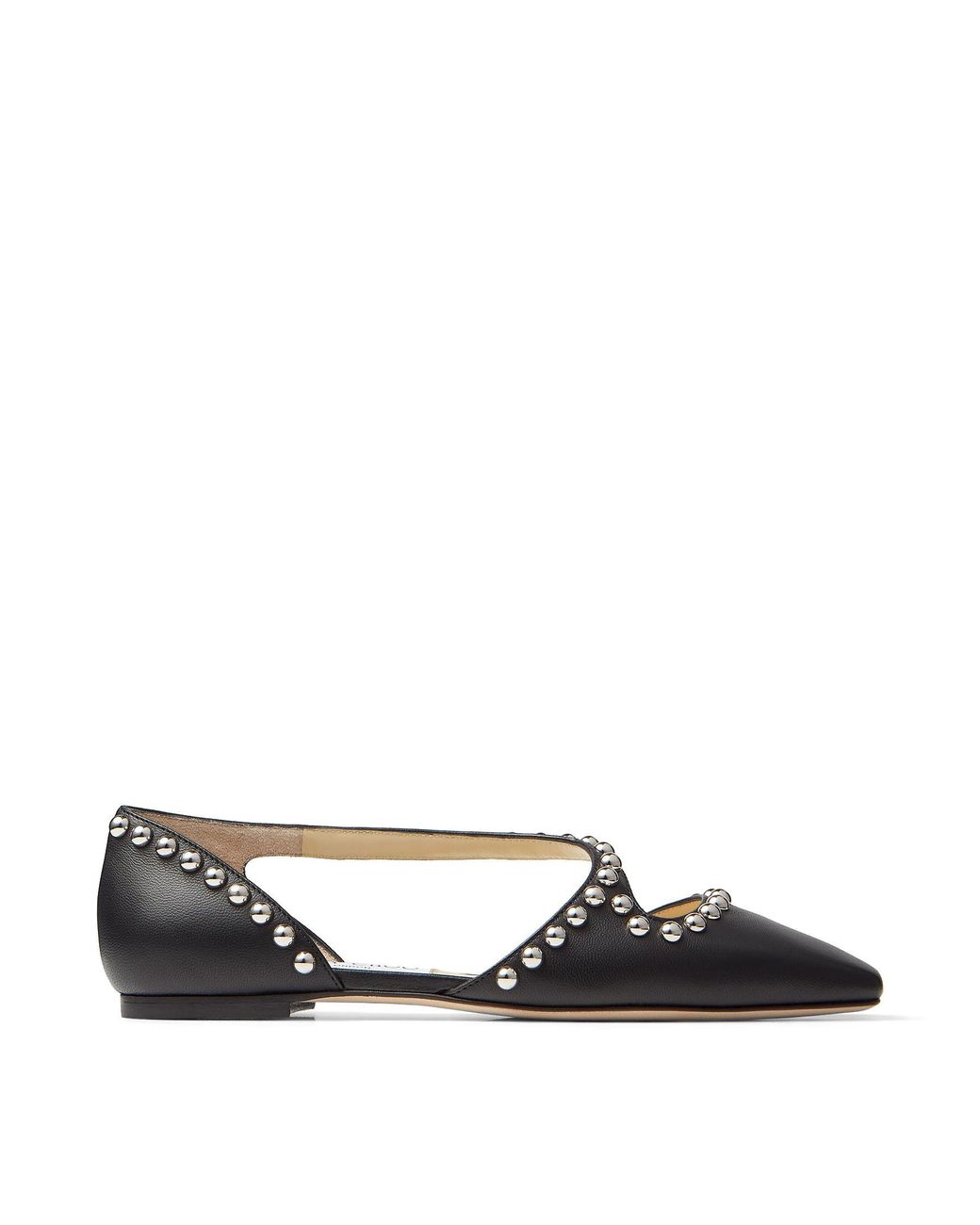 Jimmy Choo Joezie Flat in Black | Lyst