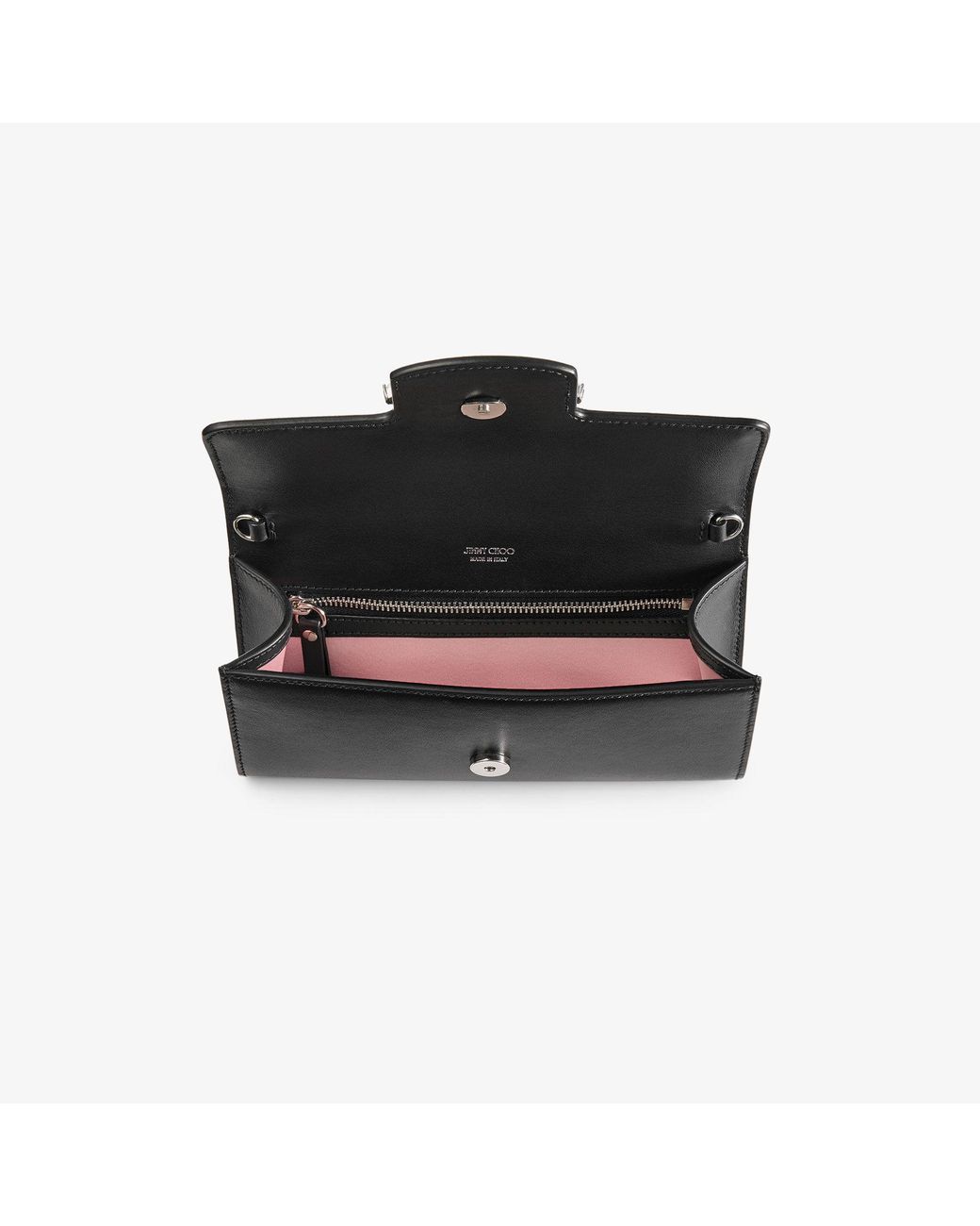 Jimmy Choo Black Bing Wallet Chain
