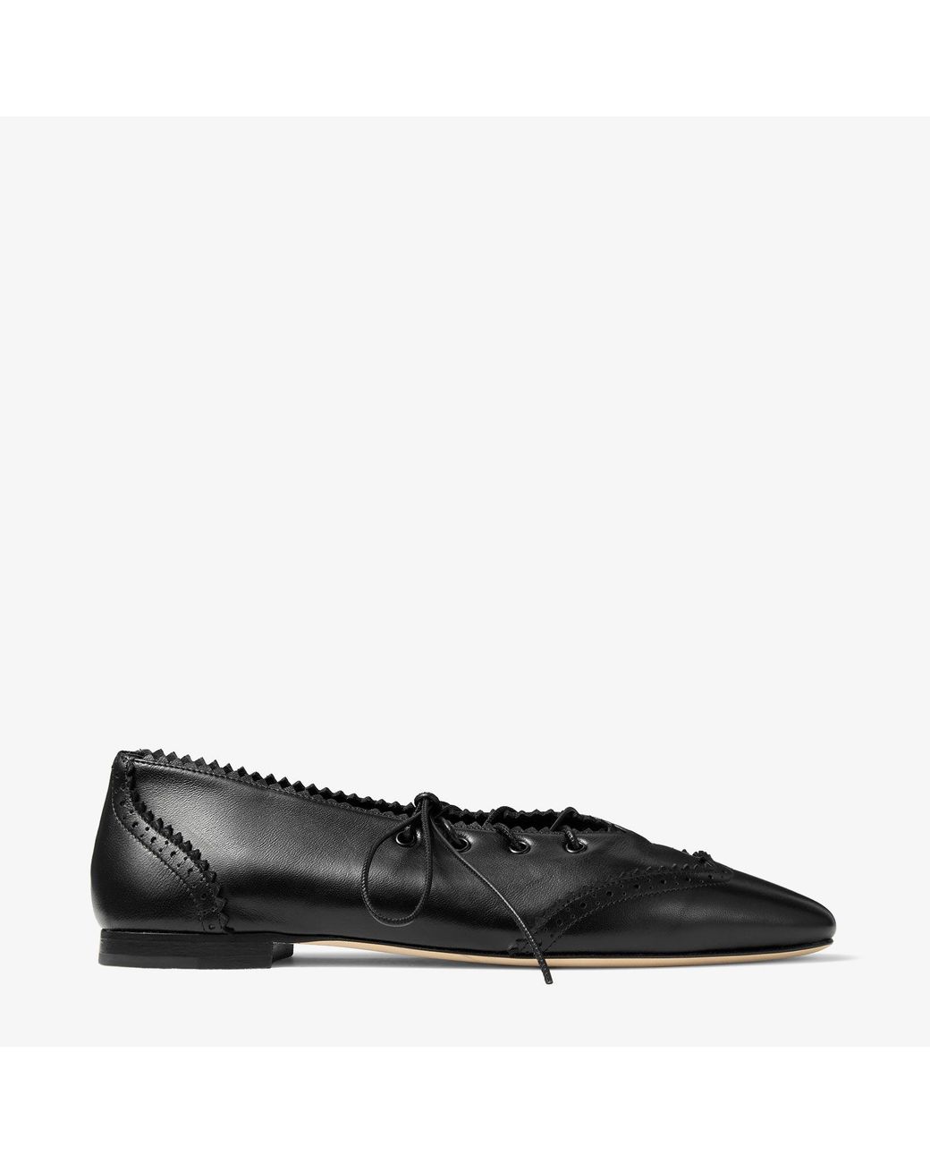 Jimmy Choo Black Margot Lace Up Flat