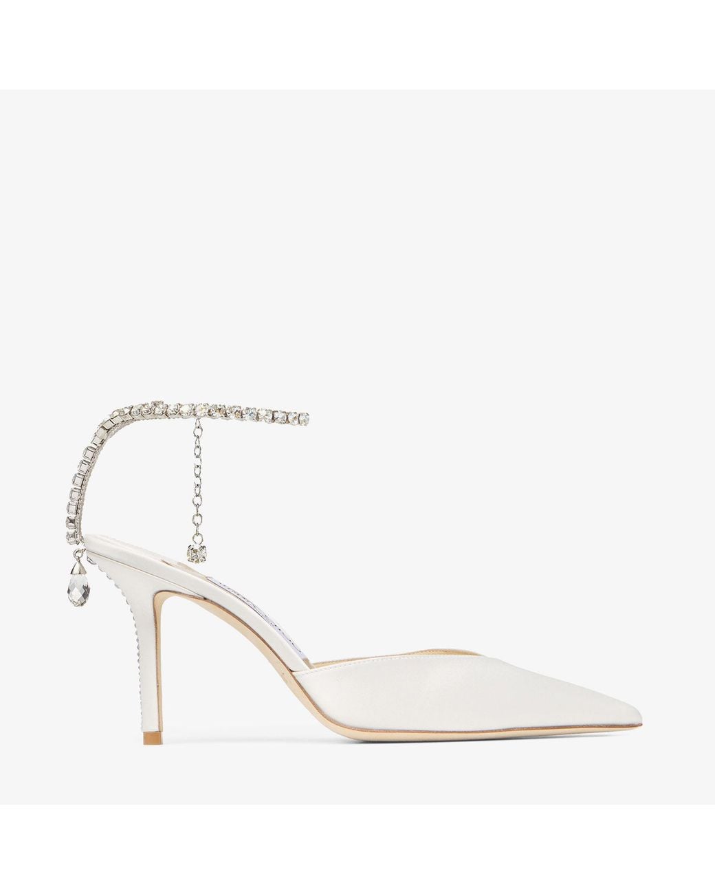 Jimmy Choo White Saeda 85