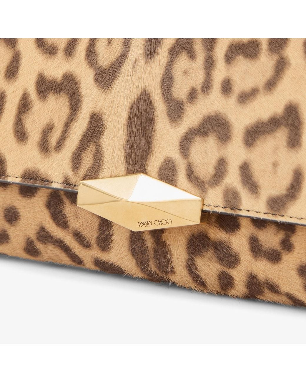 Jimmy Choo Metallic Cinch Clutch With Chain Small
