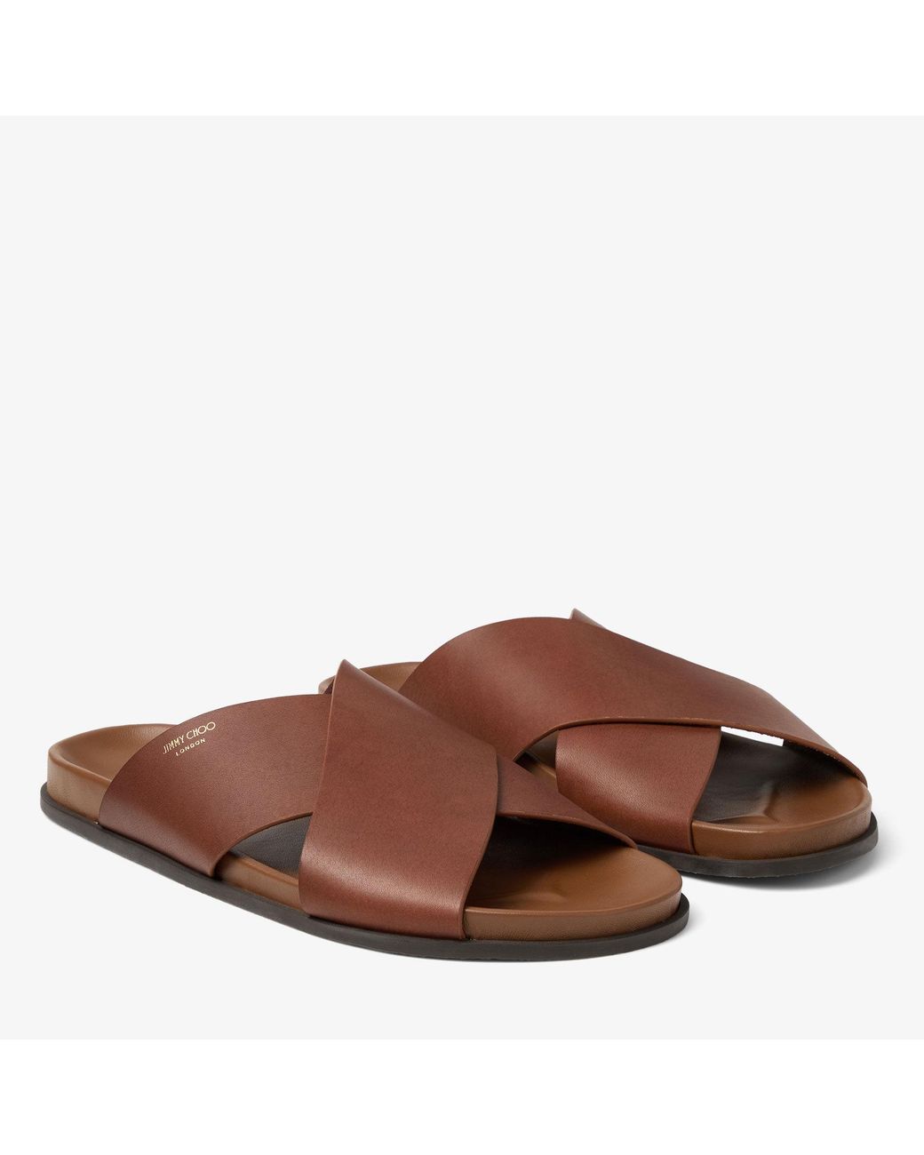 Jimmy Choo Brown Sol Slide for men