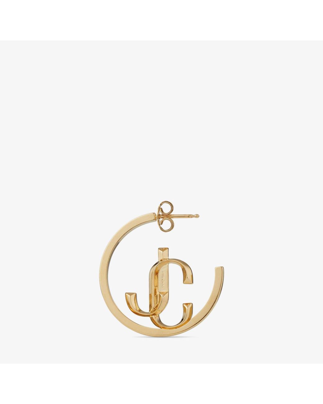 Jimmy Choo Metallic Jc Monogram Hoops