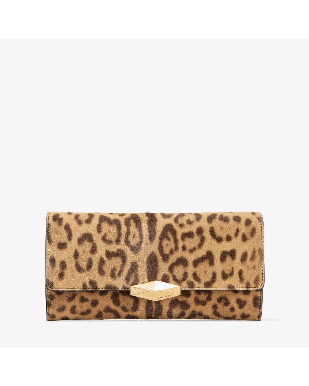 Jimmy Choo Metallic Cinch Clutch With Chain Small