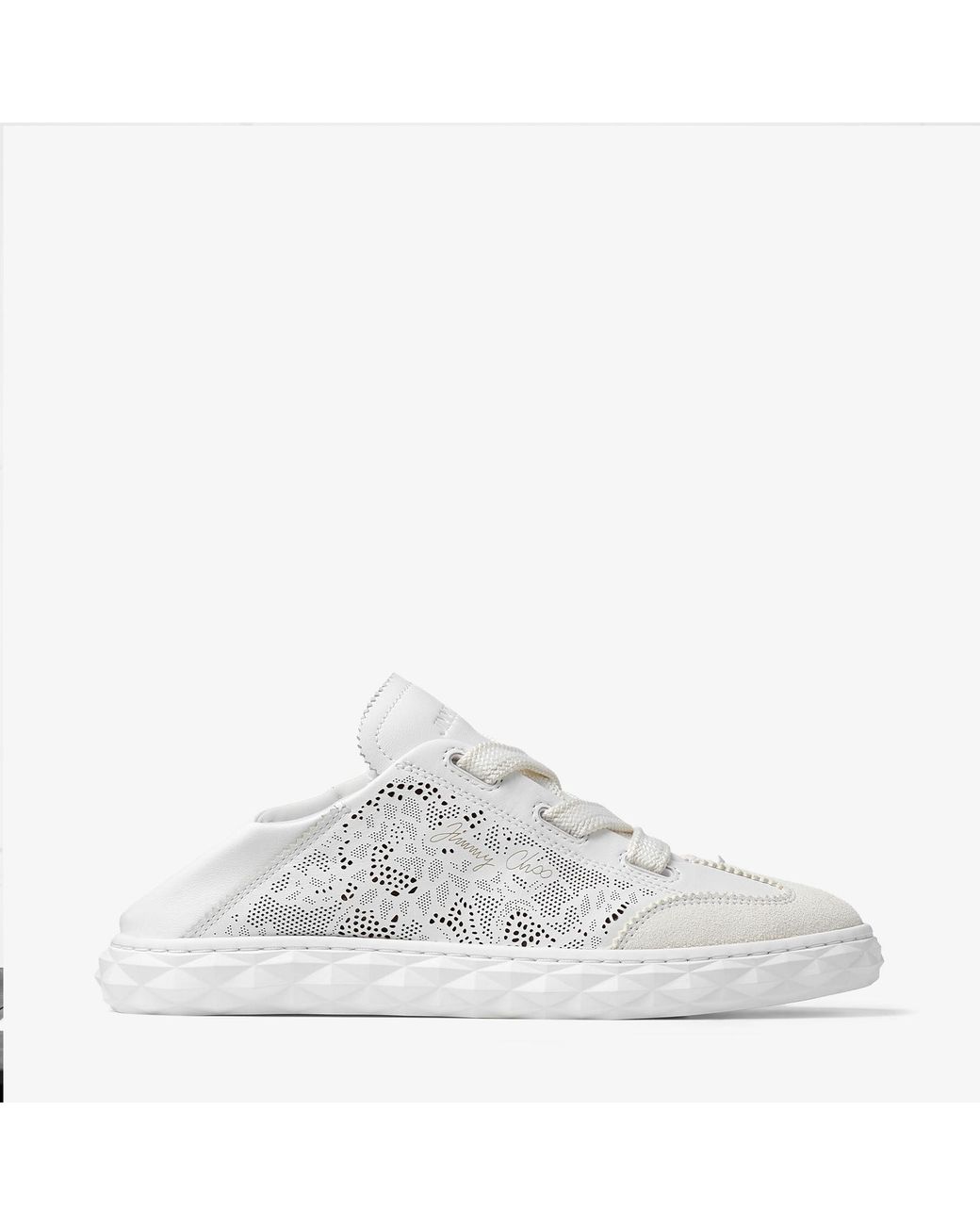Jimmy Choo White Diamond Light Flex Sneakers
