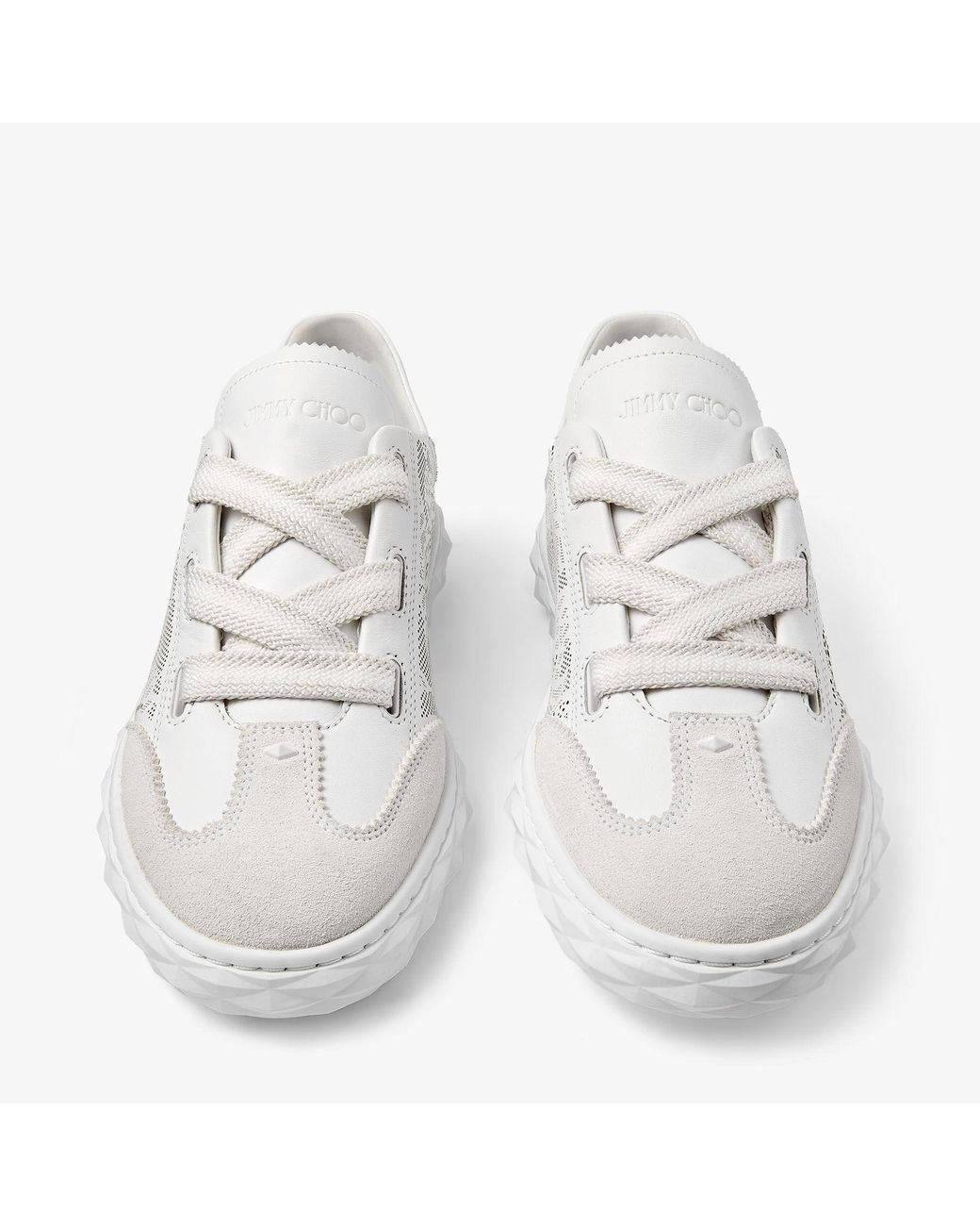 Jimmy Choo White Diamond Light Flex Sneakers