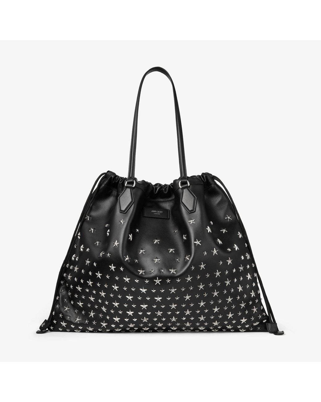 Jimmy Choo Black Drawstring Tote Medium