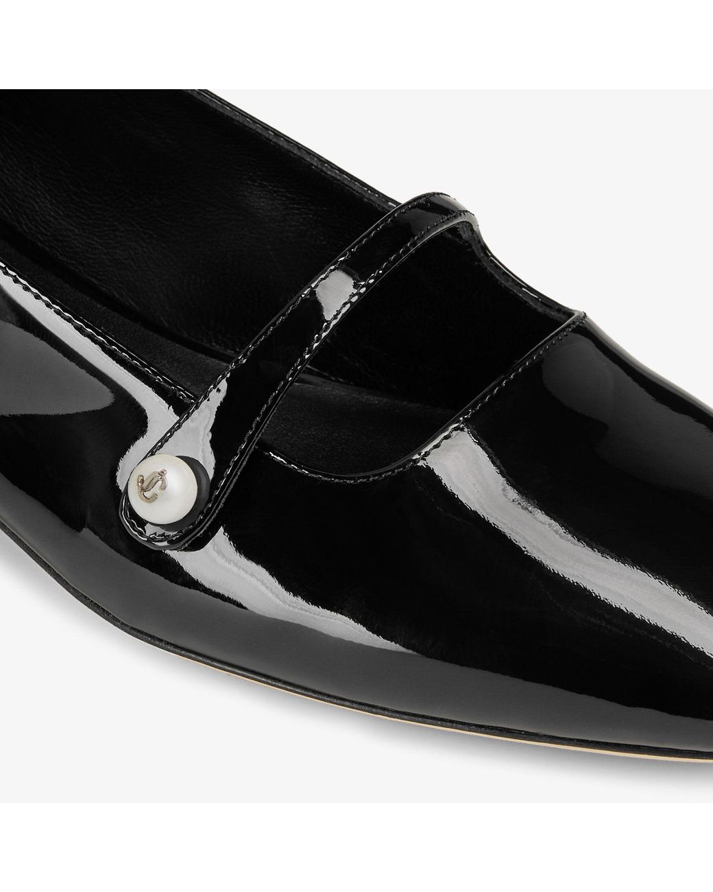 Jimmy Choo Black Elisa Ballerina Leather Ballet Flats