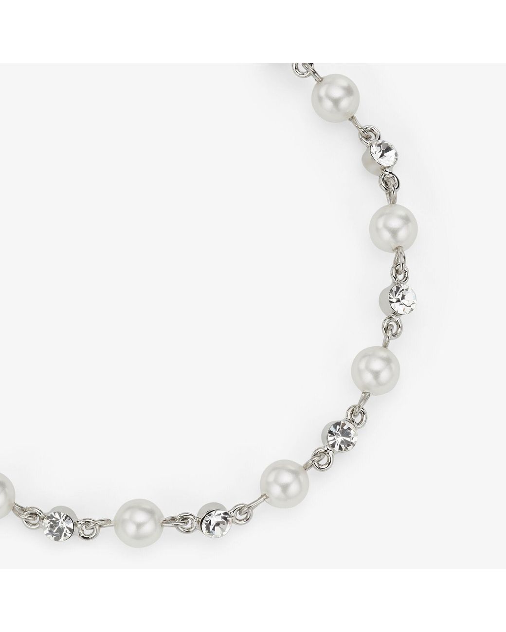 Jimmy Choo Metallic Pearl Crystal Anklet