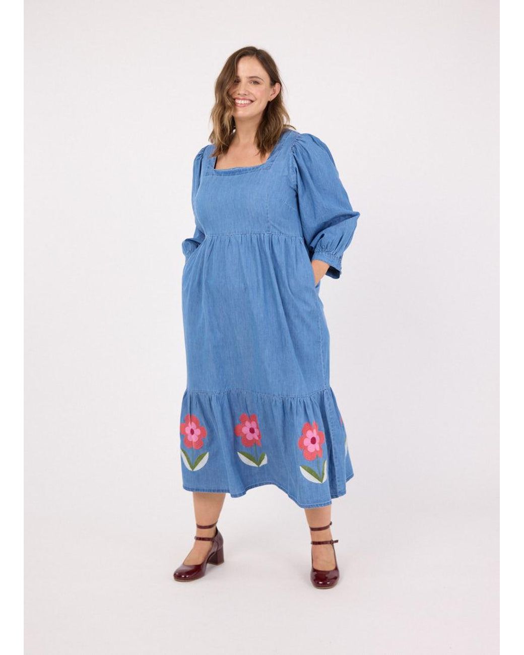 joanie blue dress Joanie Smocked Dress