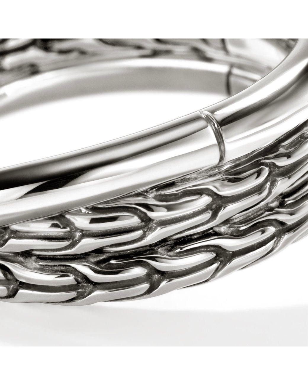 John Hardy White Jh Essential Crossover Ring