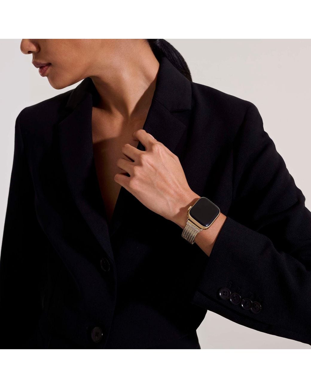 John Hardy Black Smartwatch Strap, 18Mm for men