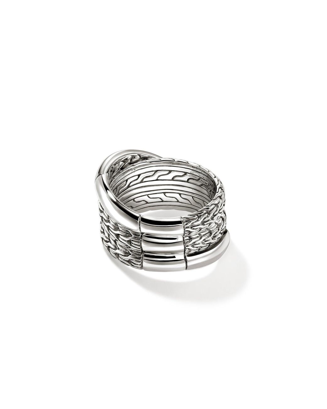 John Hardy White Jh Essential Crossover Ring