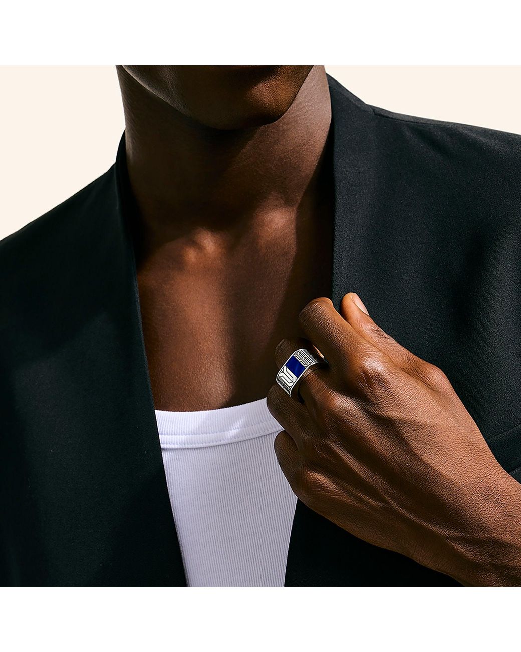 John Hardy Blue Band Ring for men