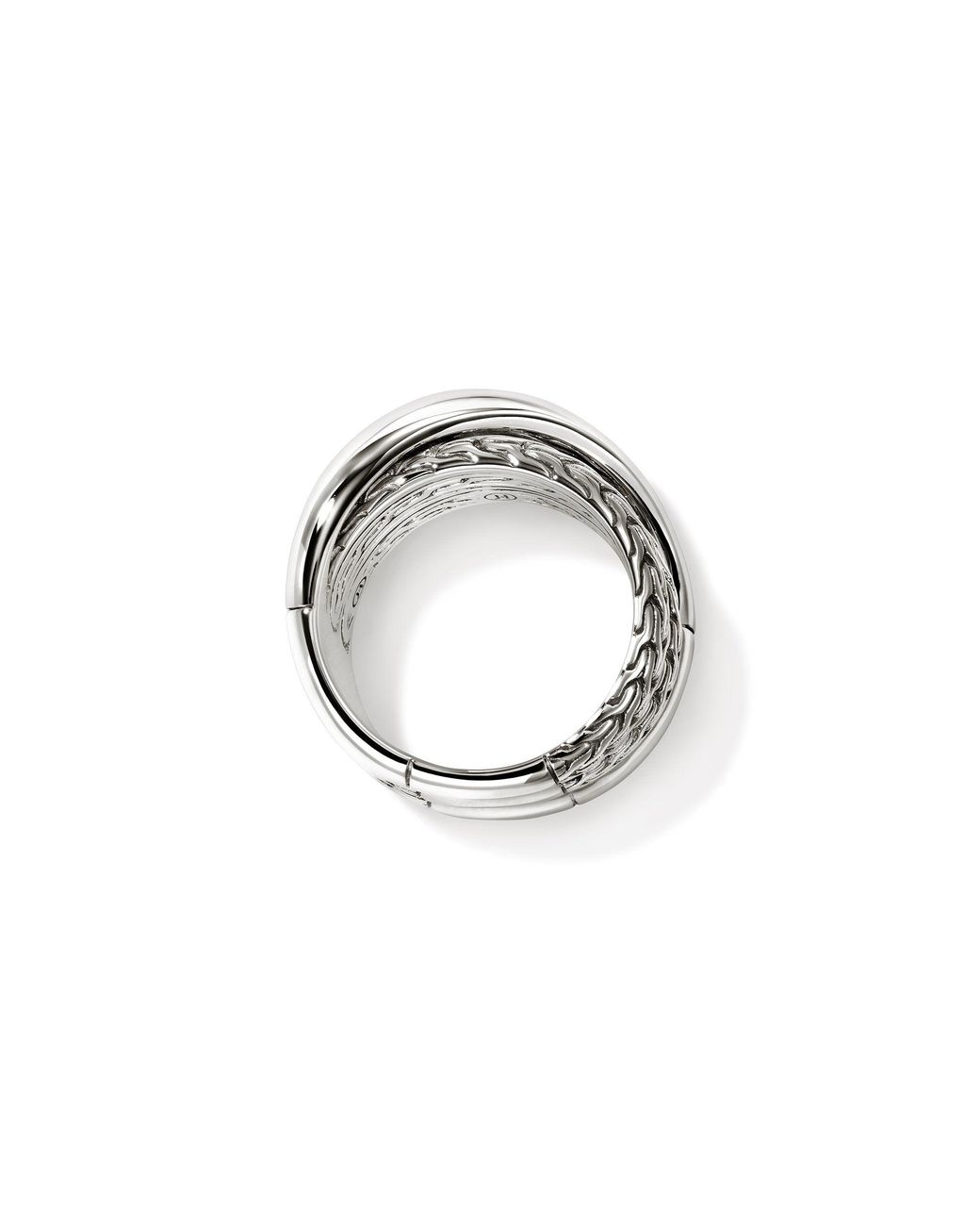 John Hardy White Jh Essential Crossover Ring