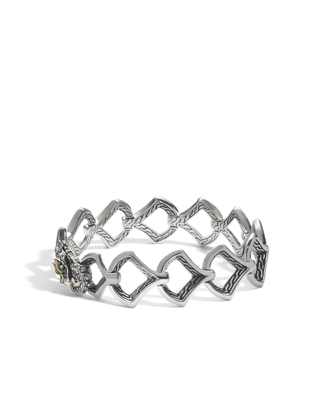 John Hardy Naga Scale Link Bracelet in Metallic Lyst