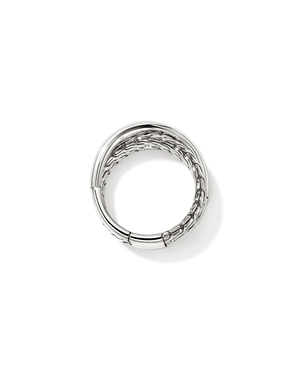 John Hardy White Jh Essential Crossover Ring