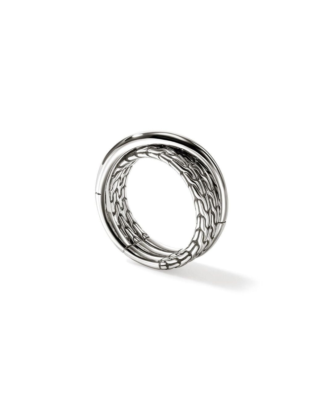 John Hardy White Jh Essential Crossover Ring