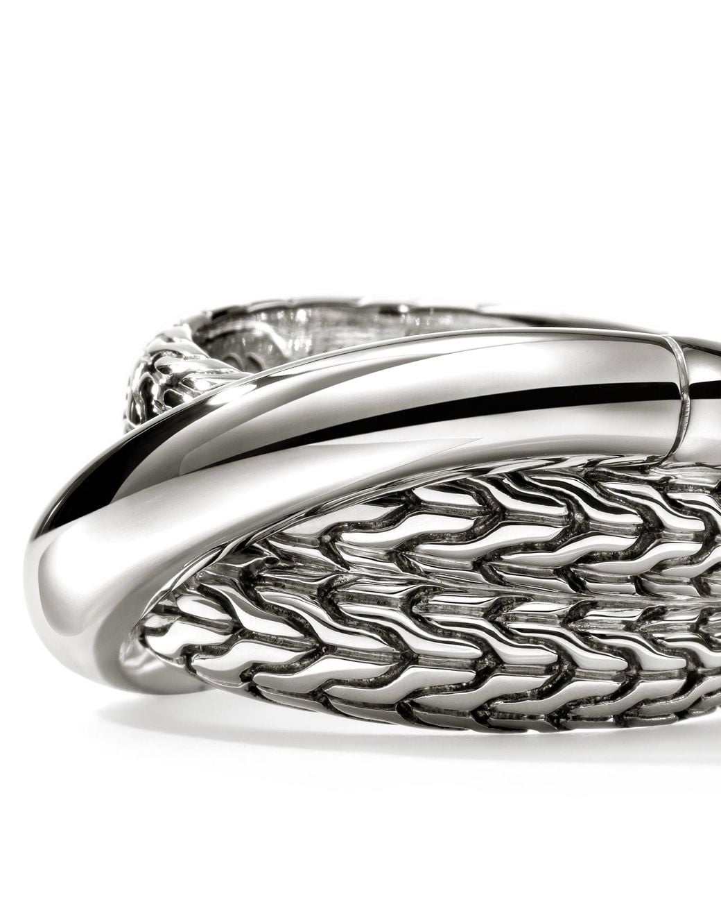 John Hardy White Jh Essential Crossover Ring