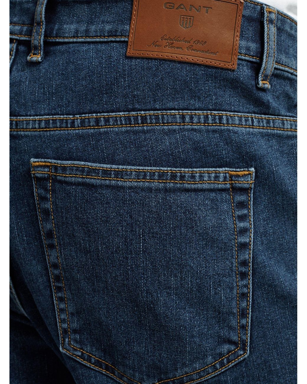 Koningin gazon Besmettelijk GANT 11 Oz Comfort Regular Straight Jeans in Blue for Men | Lyst UK