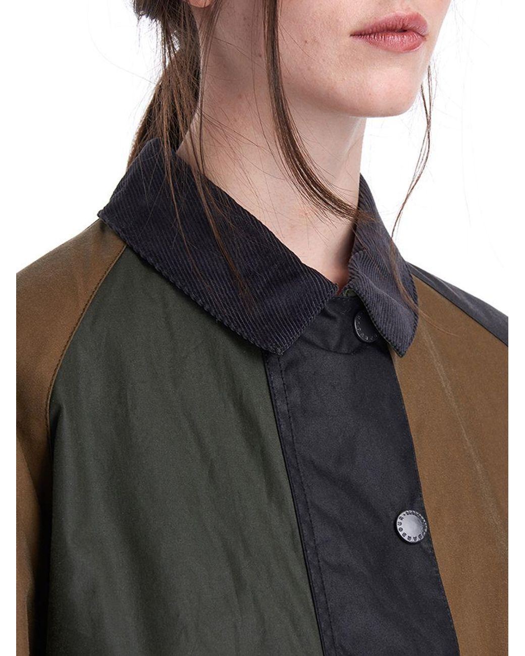 Barbour by alexachung patch waxed cotton jacket sale