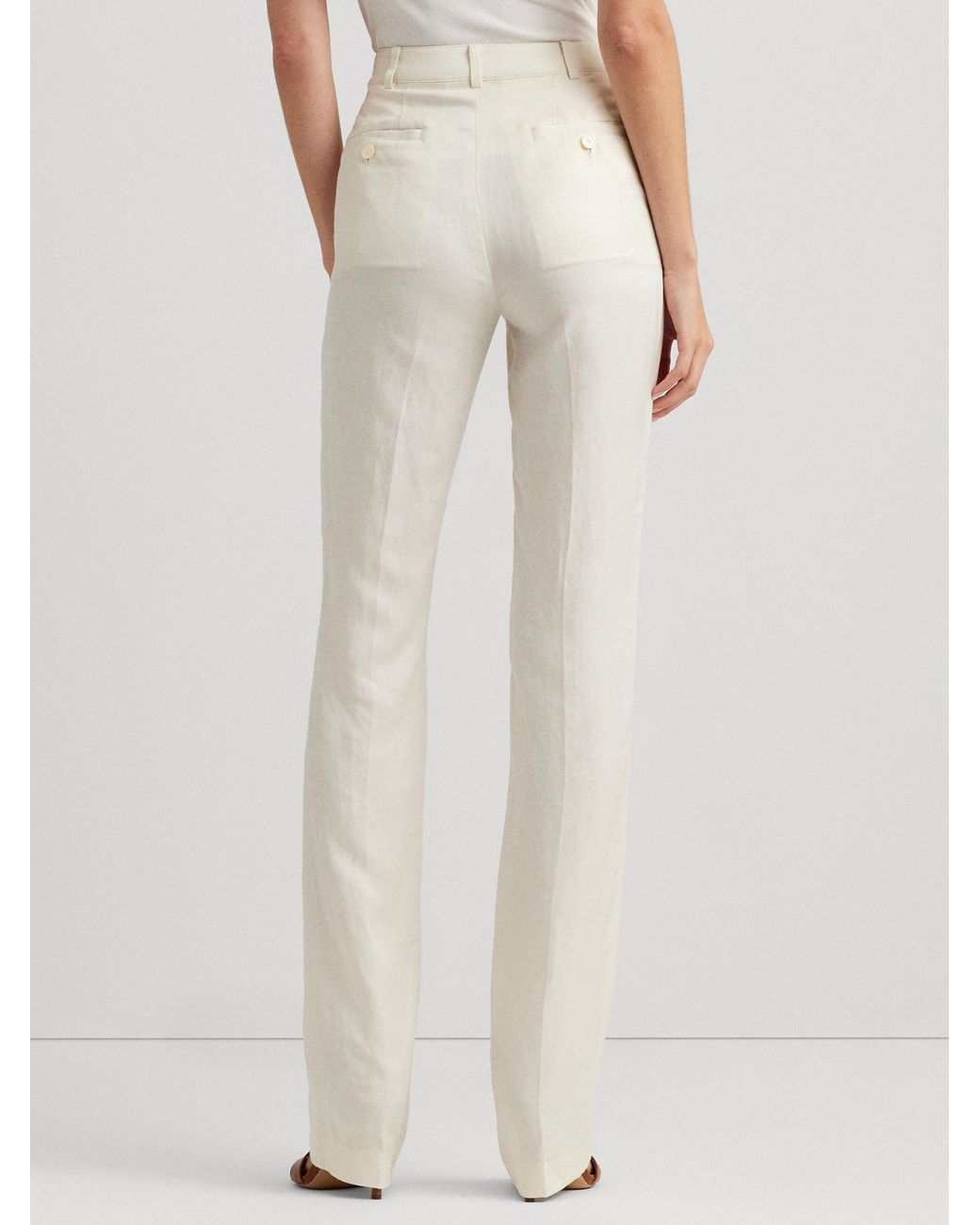Banana republic white linen deals pants