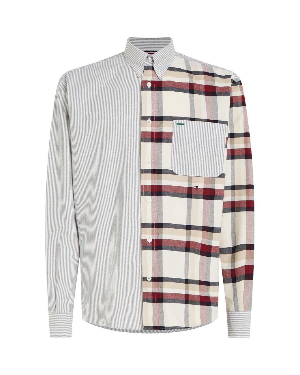Tommy Hilfiger Check Blocking Shirt in White for Men | Lyst UK