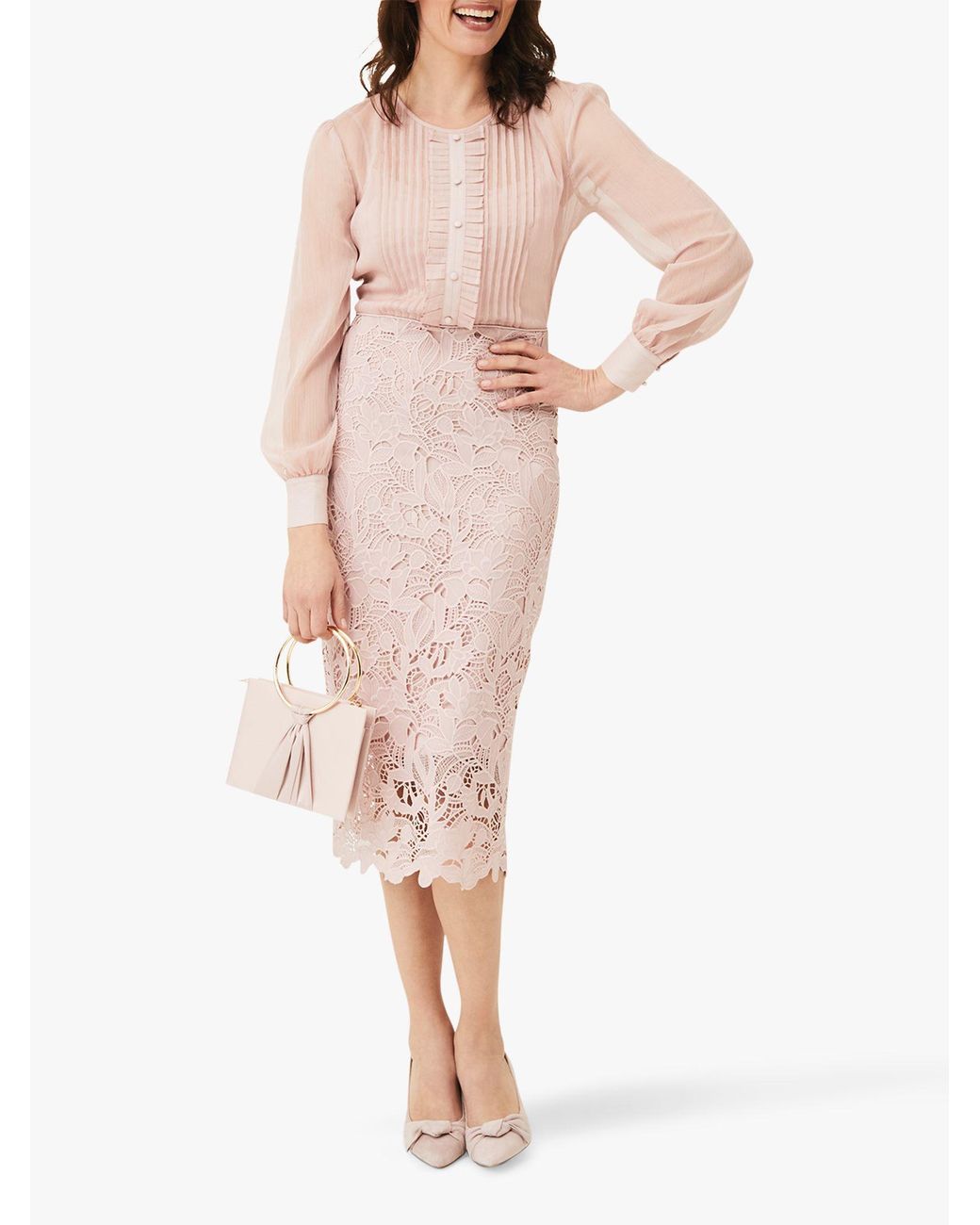 aldorra midi lace dress