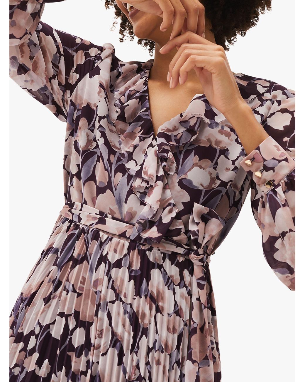Phase Eight Fredrika Floral Pleated Midi Dress | Lyst UK